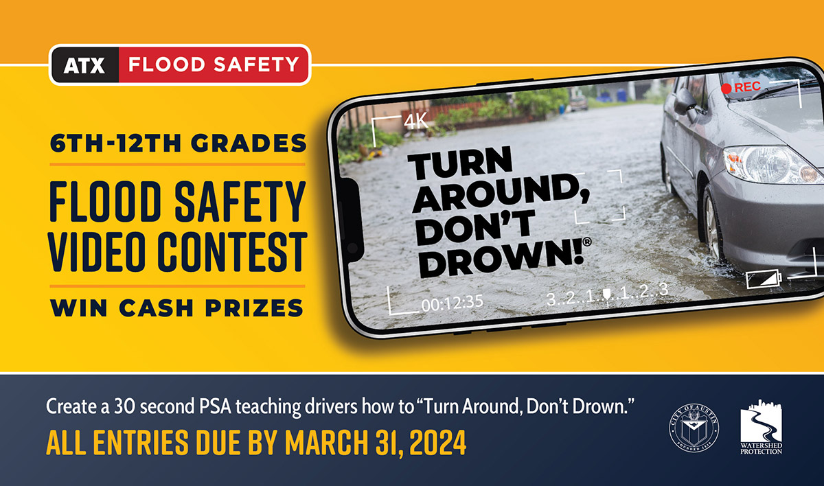 Calling all sixth through twelfth grade students. Enter the Flood Safety Video Contest by March 31, 2024 for a chance to win cash prizes and more.