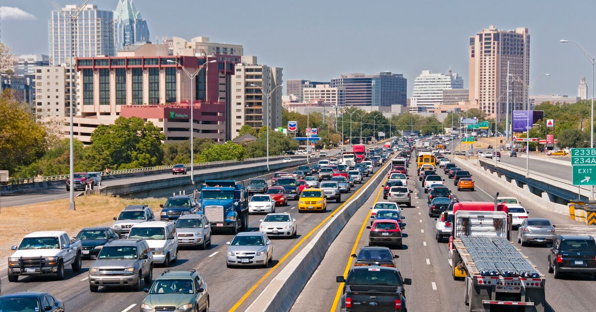 Interstate 35 Bridges over Lady Bird Lake, Downtown Austin, TX