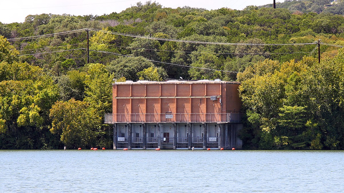 An intake facility for the Ullrich Water Treatment Plant on Lake Austin