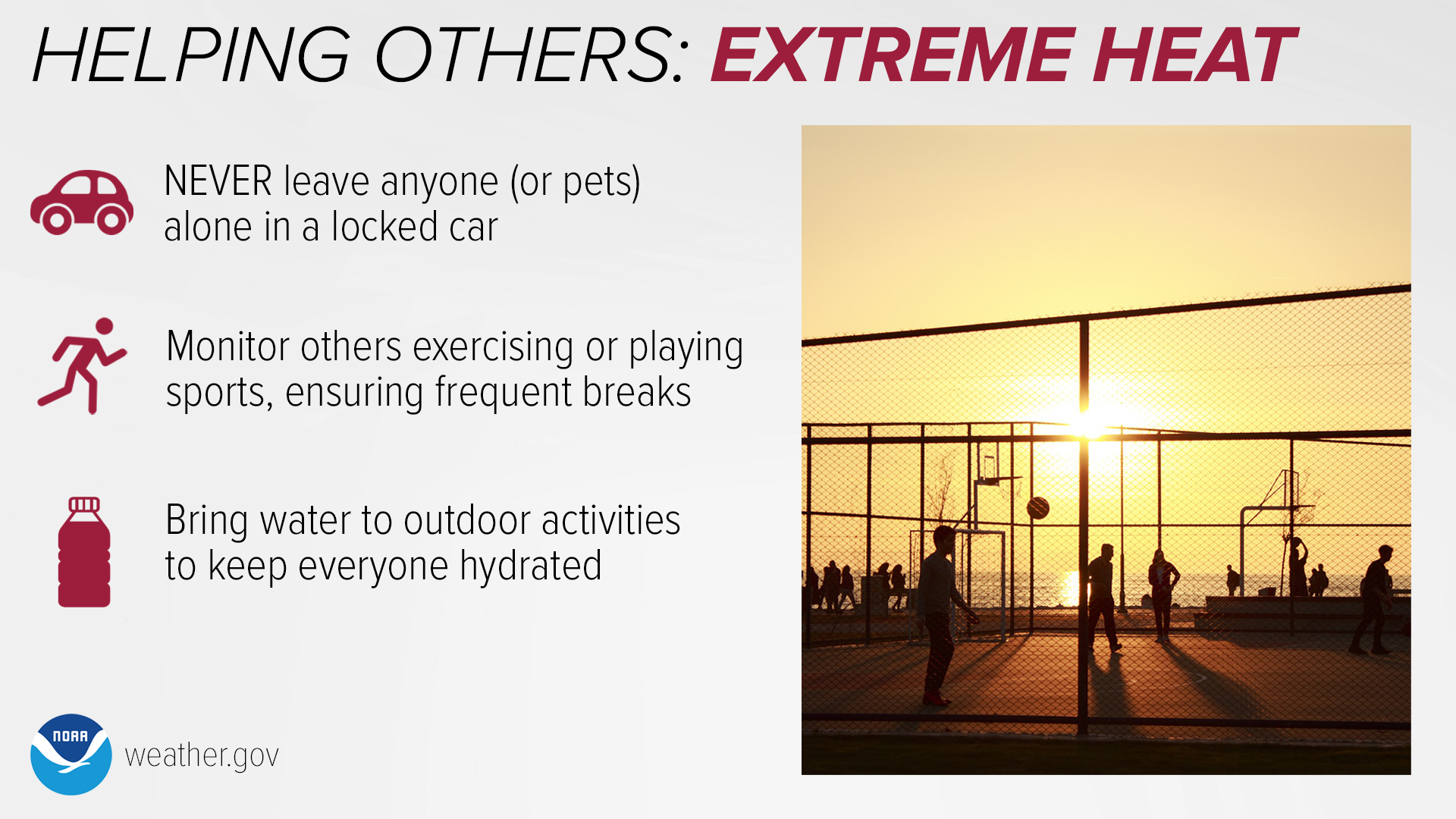 Helping Others: Extreme Heat graphic