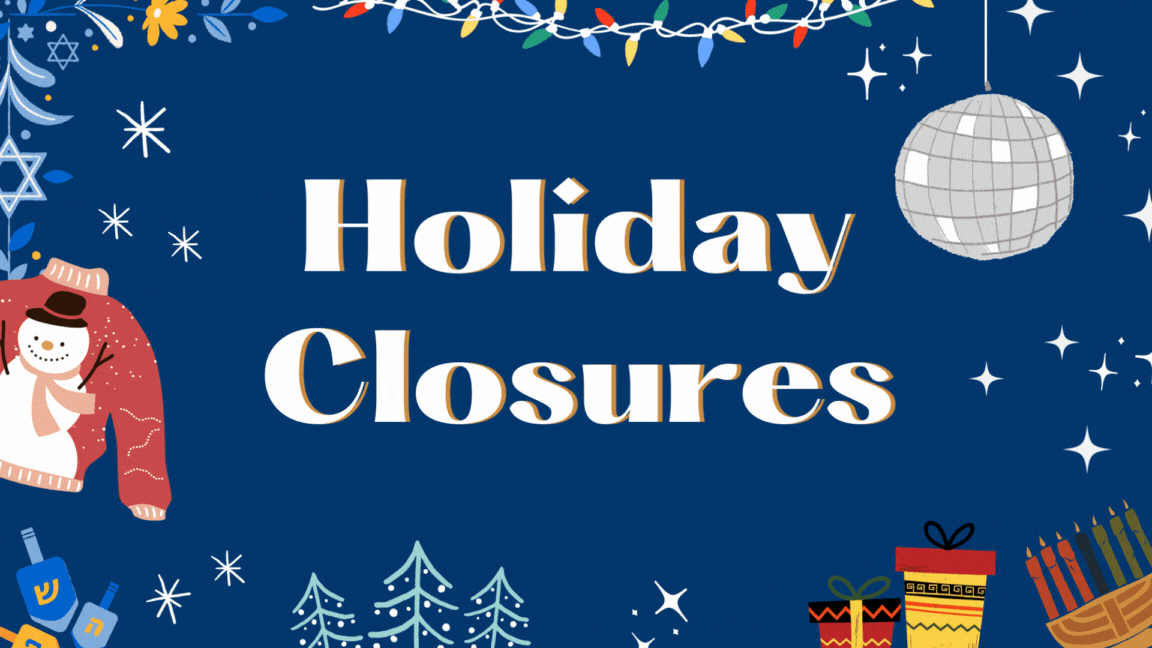 Various City of Austin government offices and facilities will be closed between Dec. 23-Jan. 2 in observance of Christmas and the New Year.