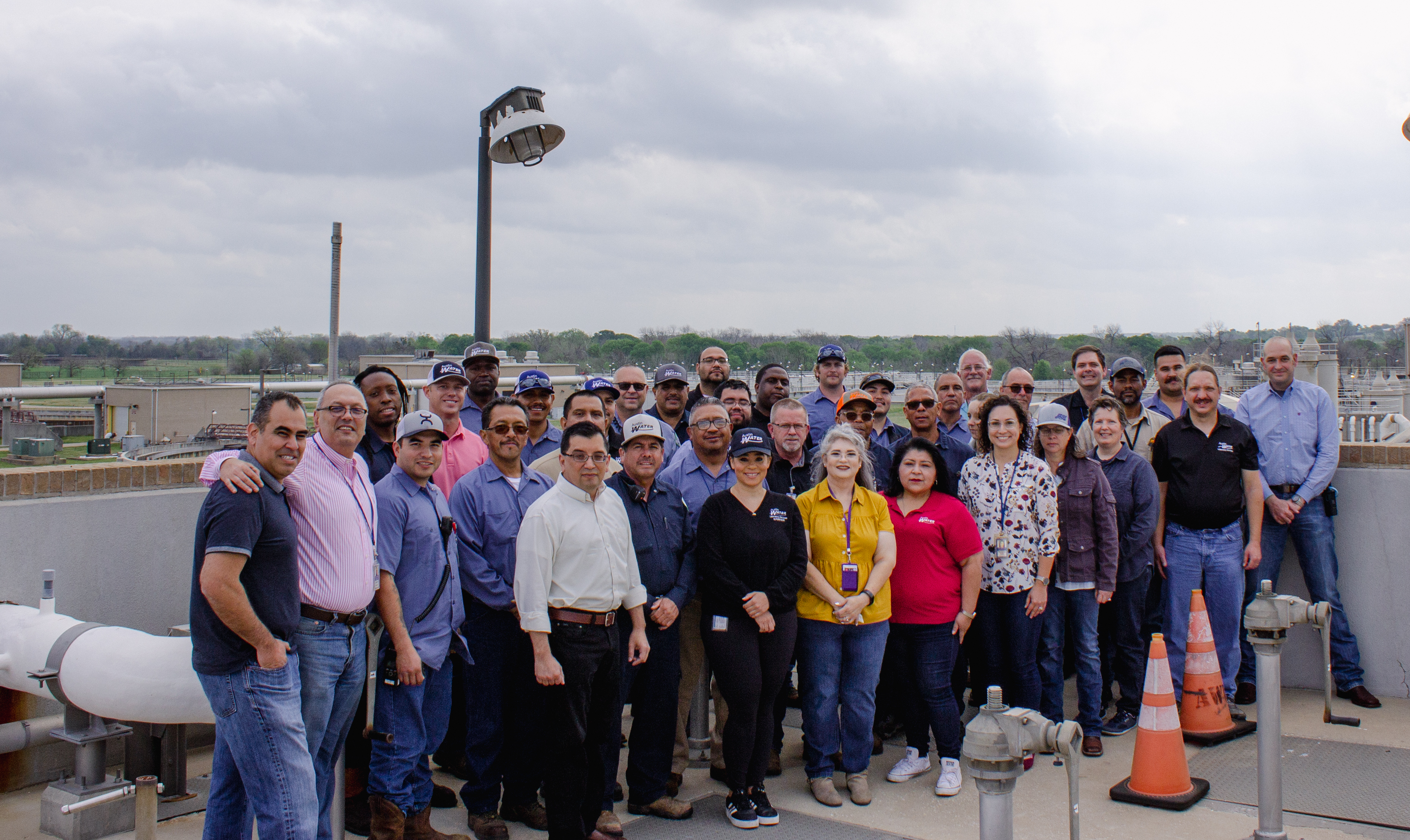 South Austin Regional Wastewater Treatment Plant crew and operations personnel South Austin Regional Wastewater Treatment Plant crew and operations personnel