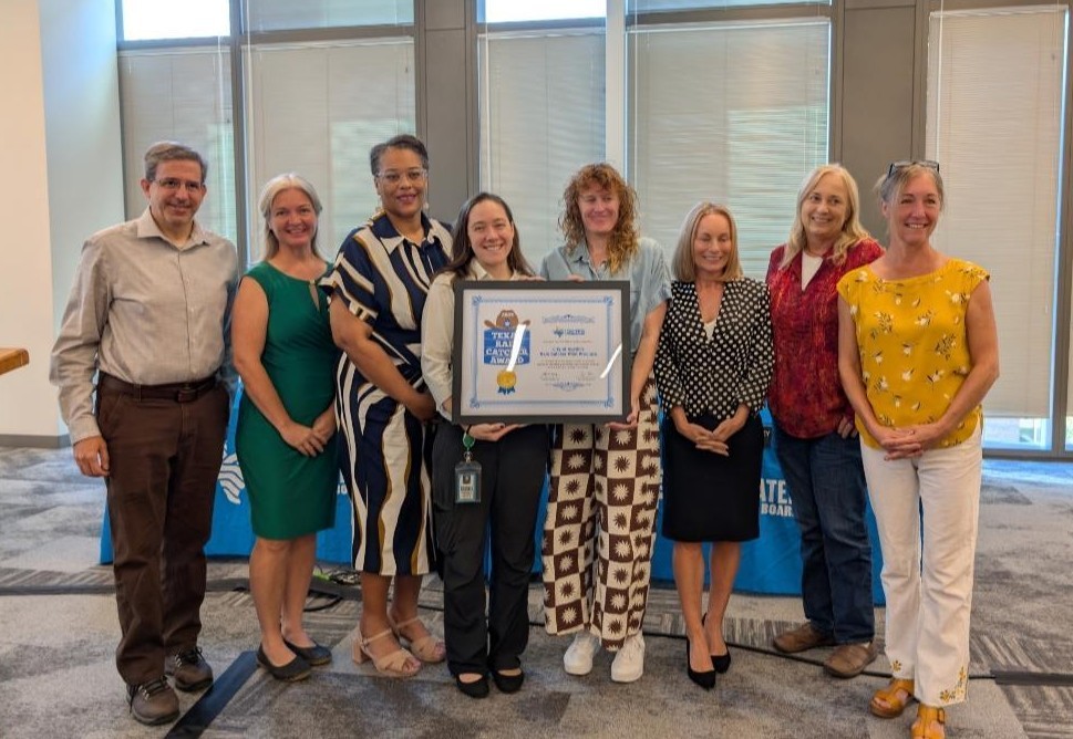 Austin Watershed Protection receiving the Texas Rain Catcher Award