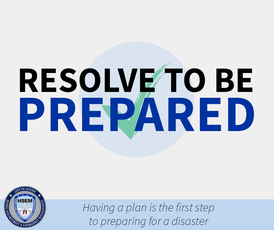 Resolve to be prepared - Make a Plan