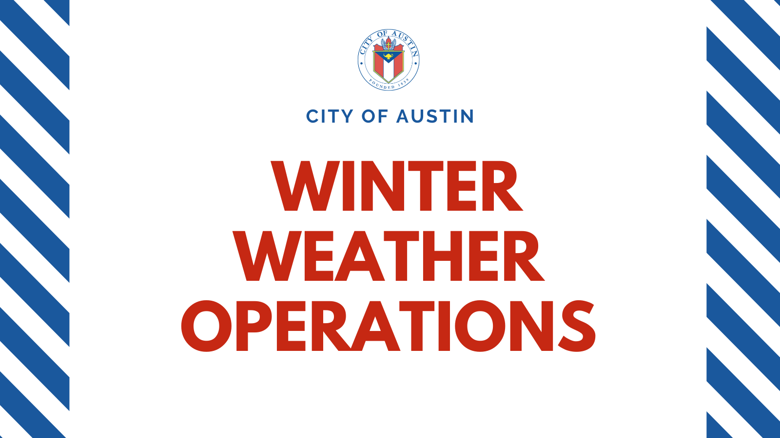 City of Austin Logo with Winter Weather Operations in Red