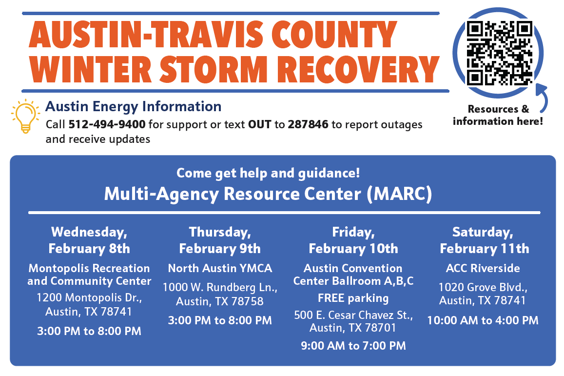 Austin Travis County Winter Storm Recovery Multi Agency Resource Center