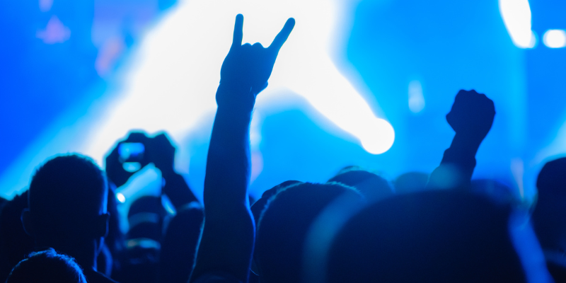 Hands in the air at a concert