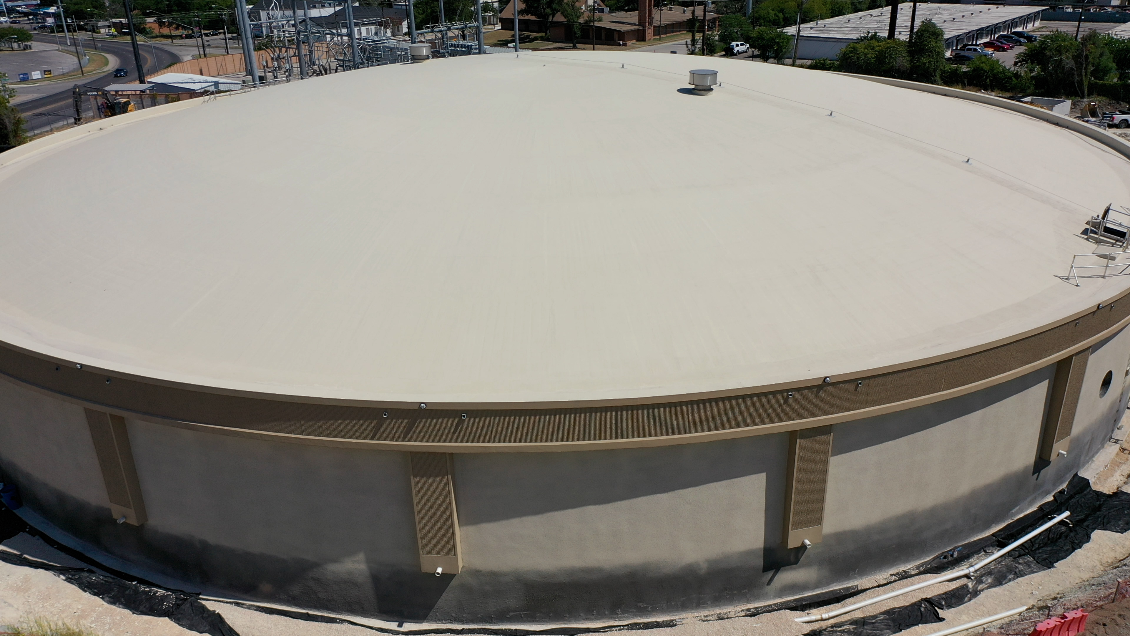 Our city’s oldest water storage reservoir has been replaced with a new, modern one that will improve resiliency for the entire water system. Image of a reservoir from overhead