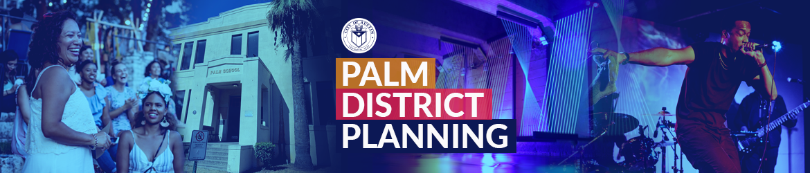 Palm District Planning banner and logo