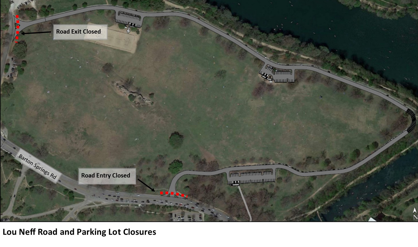 Lou Neff Road Closure Map