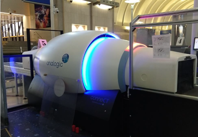 Example of Analogic Computed Tomography Unit. Photo courtesy of TSA