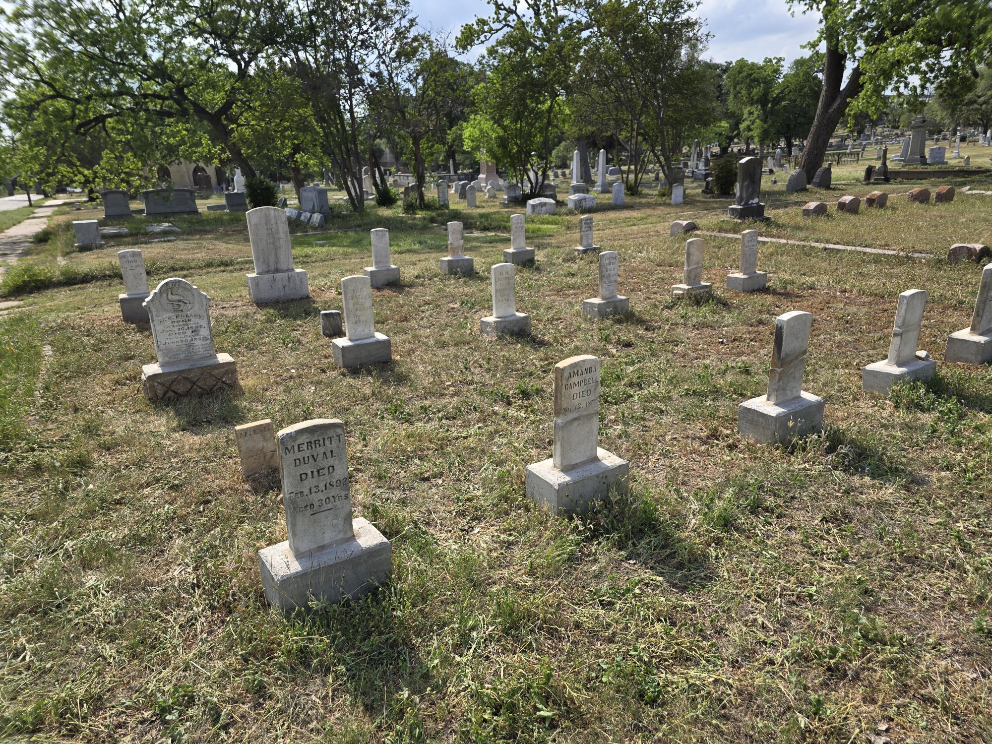 Oakwood Cemetery Texas School for the Blind and Visually Impaired Plot