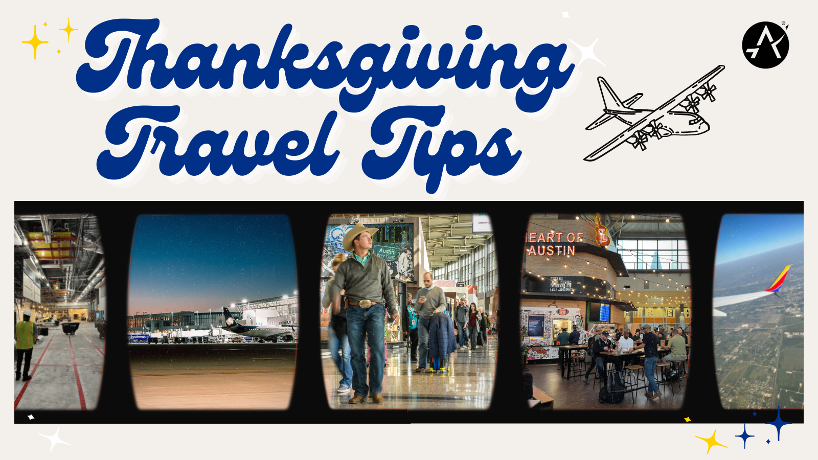 A graphic with text that reads Thanksgiving Travel Tips