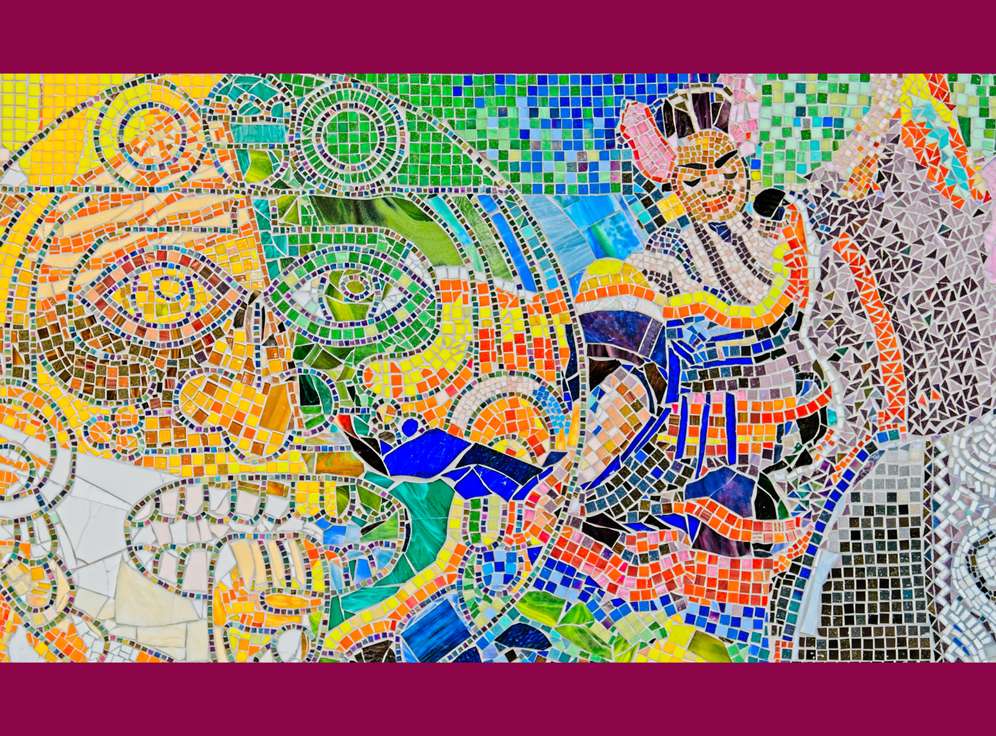 La Mujer, by J Muzacz Colorful mosaic artwork