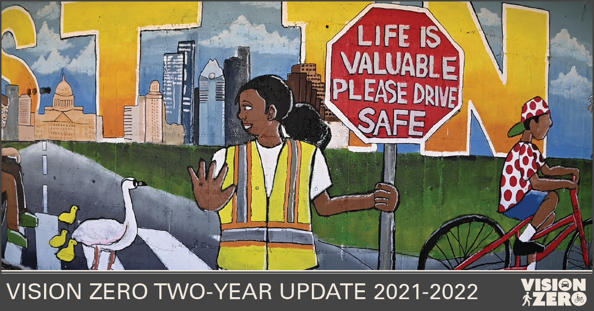 Mural supporting Vision Zero program