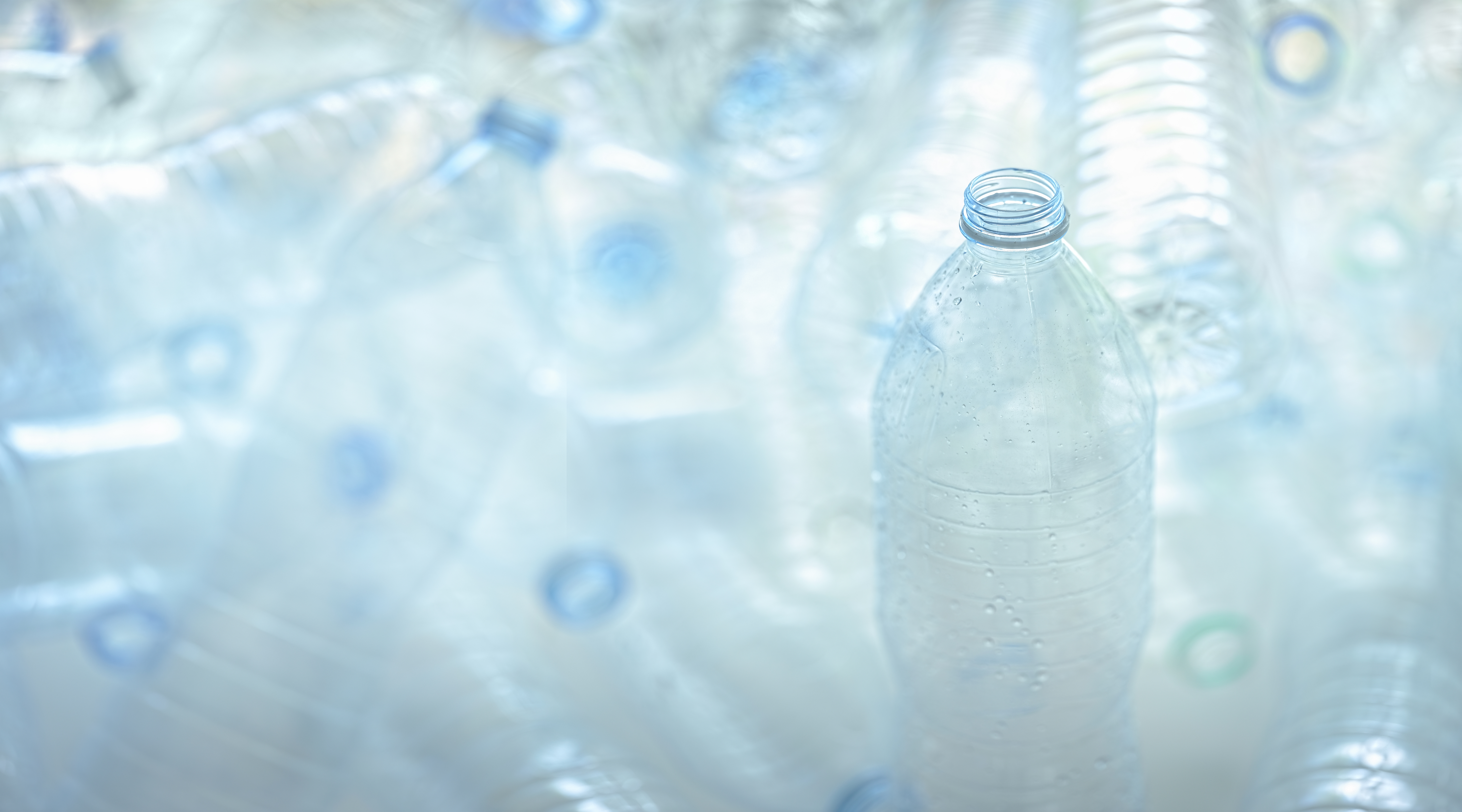 Plastic bottles Pile of empty plastic bottles