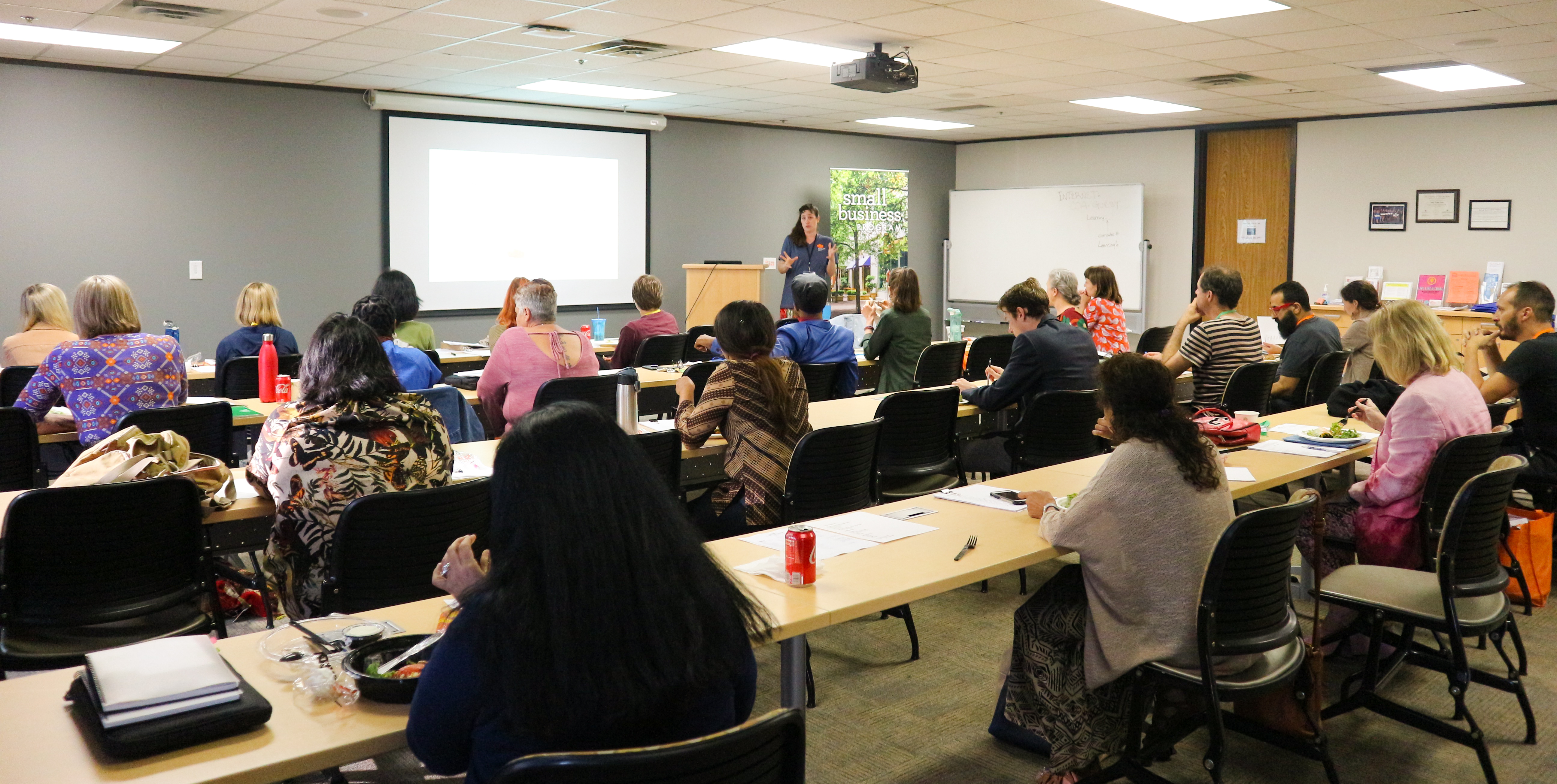 Artist Career Training Classroom of students attending Artist Career Training, looking forward at instructor
