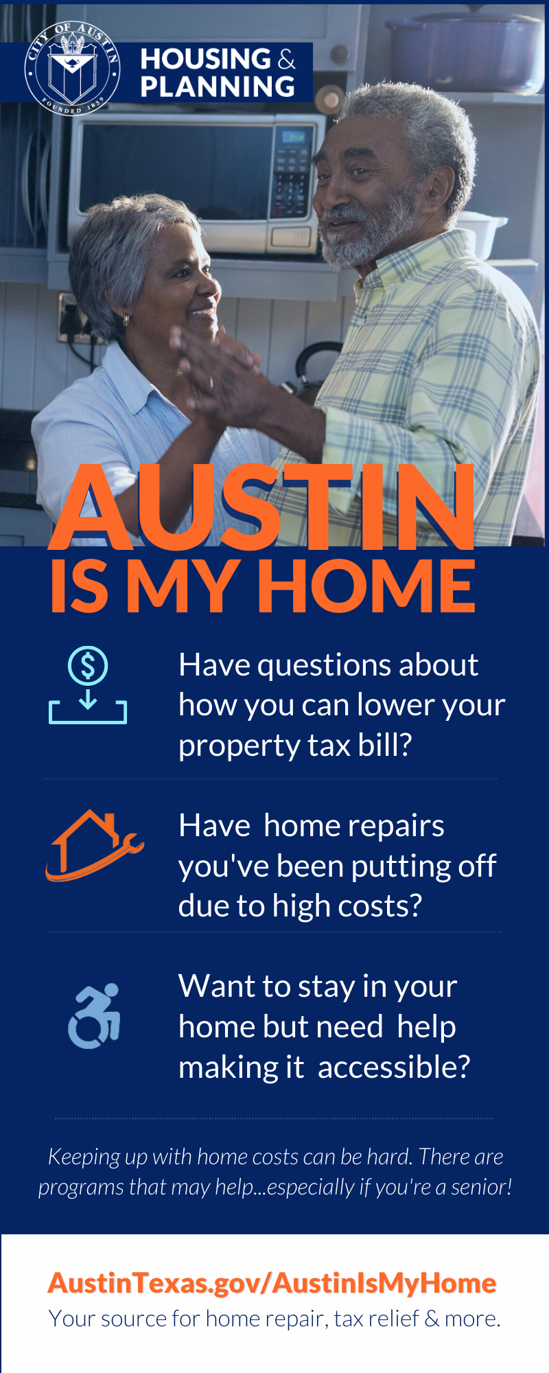 Austin Is My Home flyer Image of couple