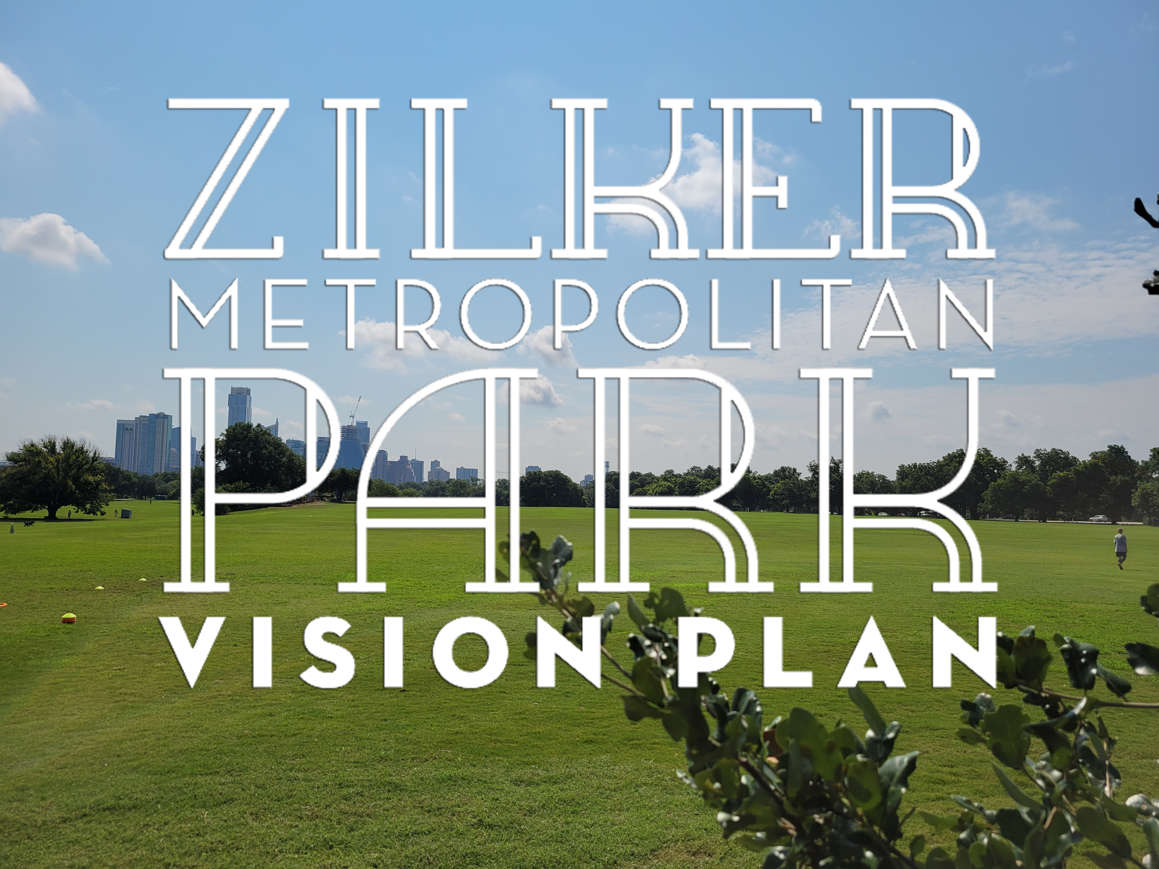 Zilker Park Vision Plan image over photo Great Lawn
