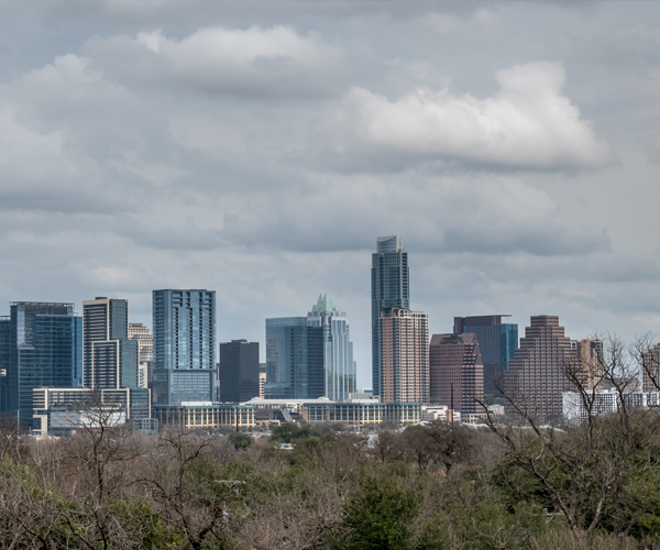 Austin Skyline during Winter