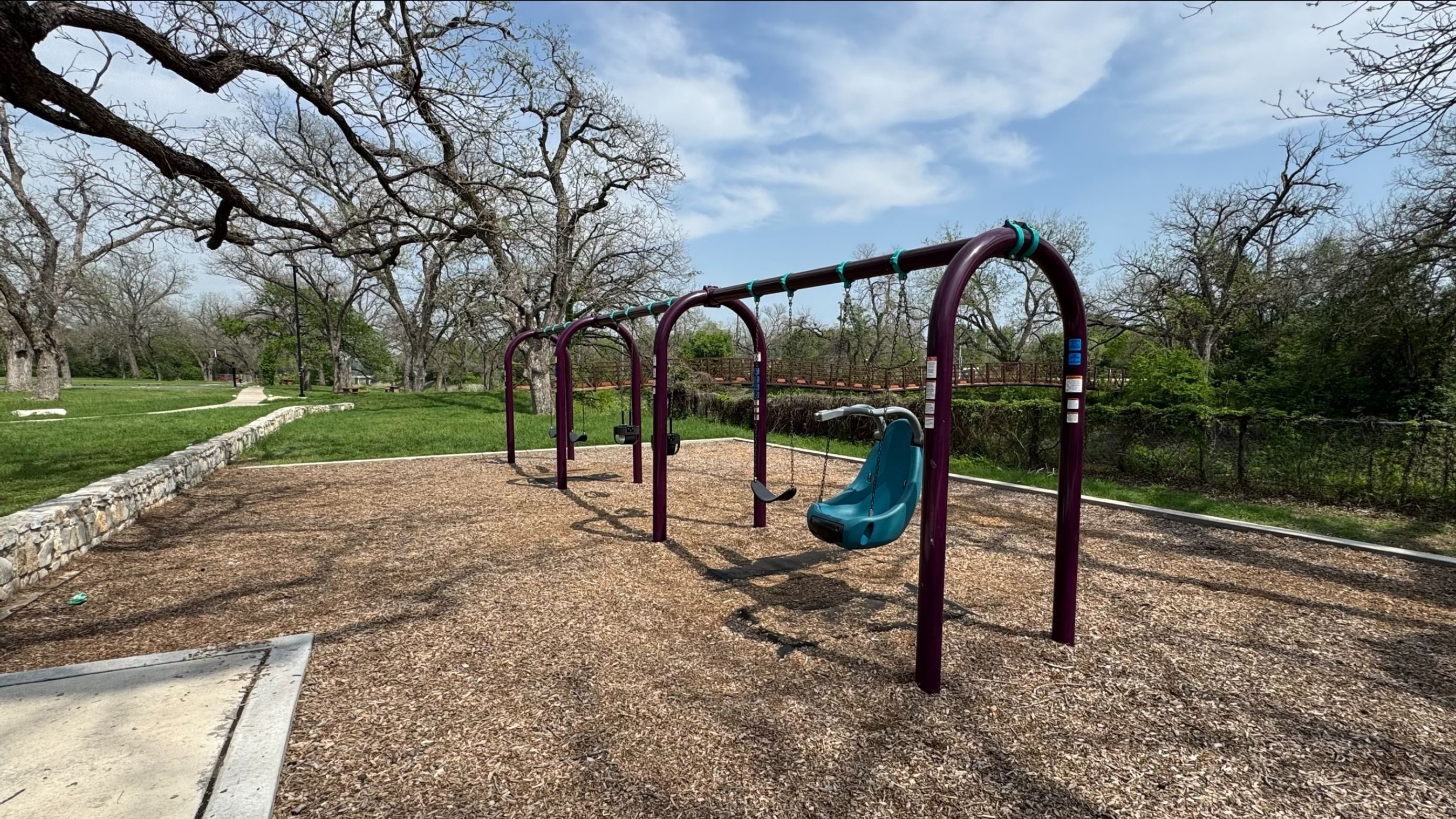 Swingset at Govalle Neighborhood Park Swingset at Govalle Neighborhood Park