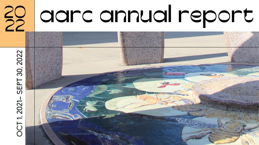 Image of the AARC Lotus with title 2022 AARC Annual Report