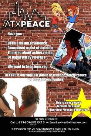 Austin Texas Peace Community Violence Intervention Flyer