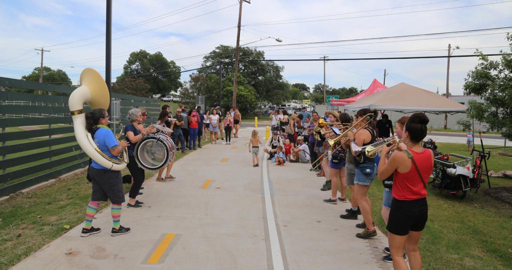 Events such as The Upper Boggy Bash, a temporary programming event on Red Line Trail, can help to bring new and diverse users to existing trails.