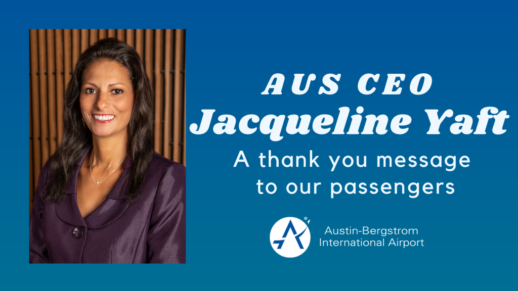 AUS CEO Jacqueline Yaft - A Special thank you message to passengers