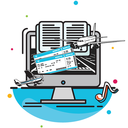 Computer displaying the book