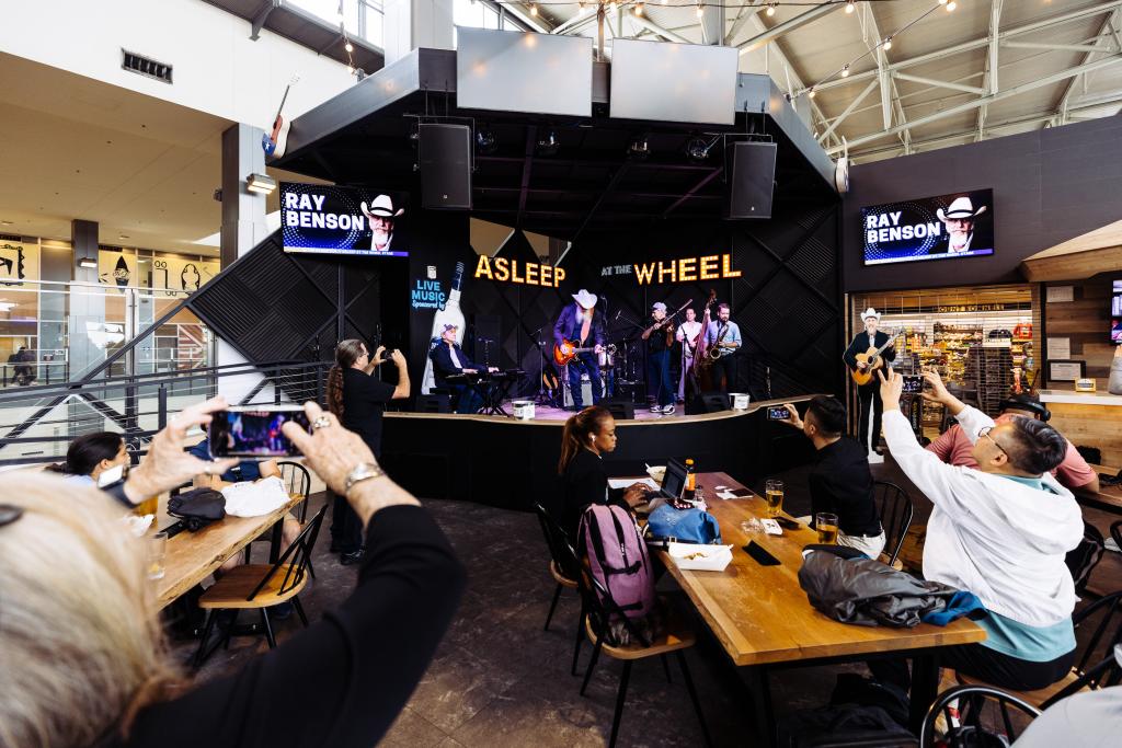 Photo of Ray Benson performing at the Asleep at the Wheel stage at AUS.