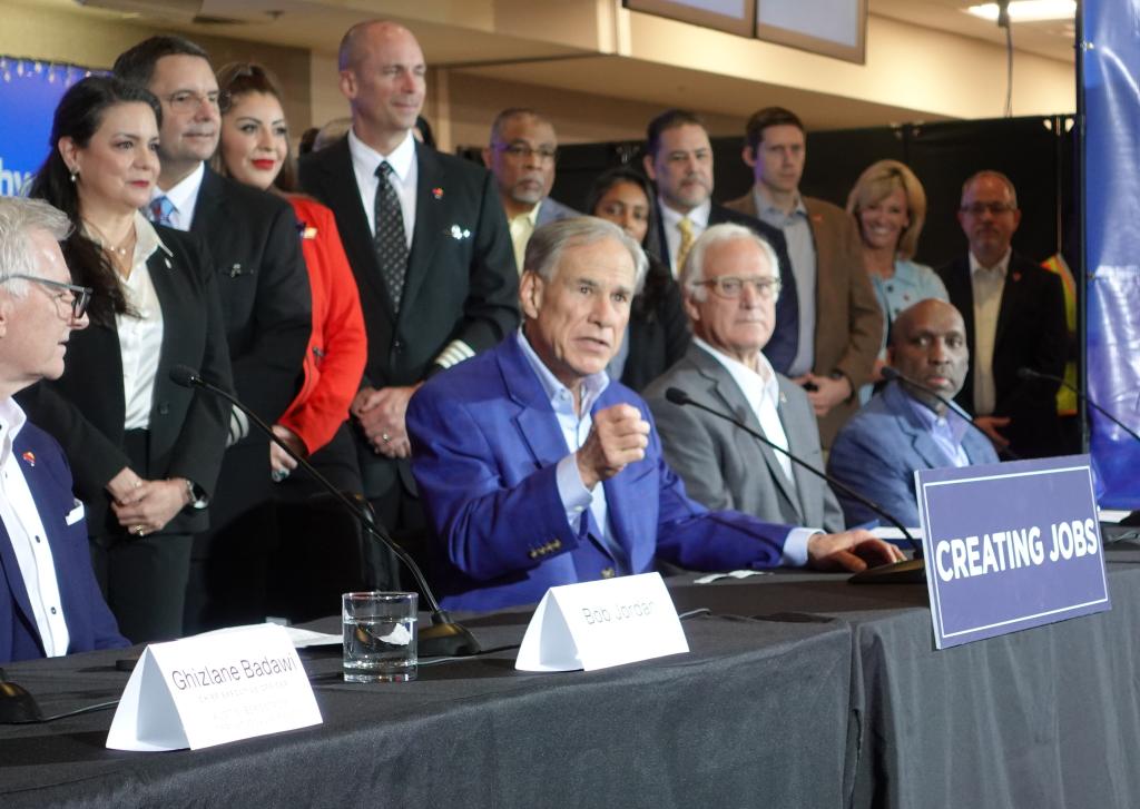 Governor Greg Abbott address the expansion during a news conference.