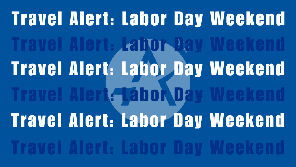 Text on graphic reads: Text Alert: Labor Day Weekend