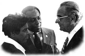 LBJ greets barbara jordan