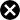 Black circle icon with white X inside