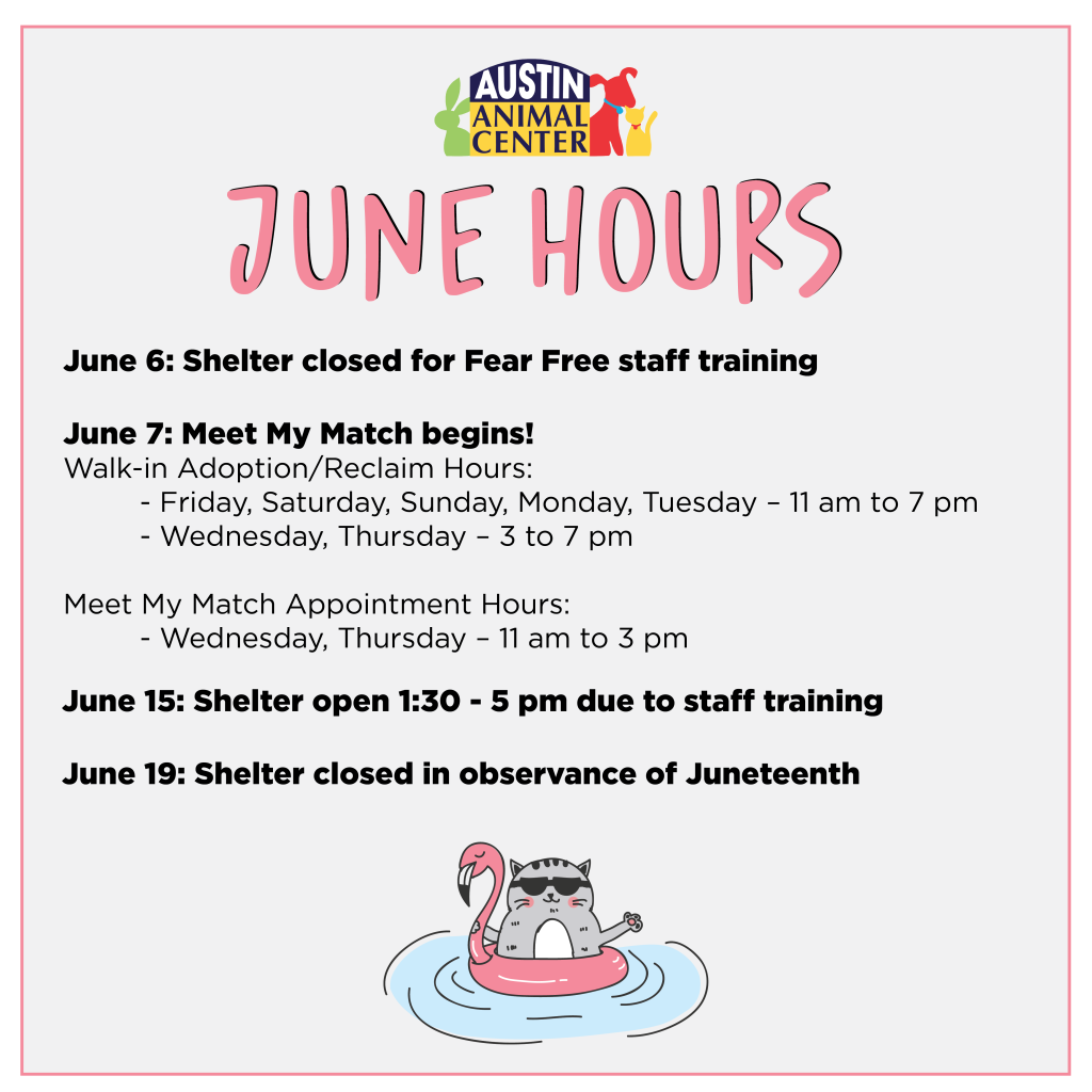June Hours - closed June 6 and 19