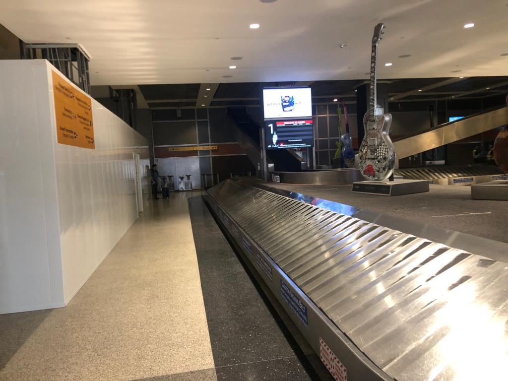 Atrium Infill Construction Walls at Baggage Claim 1