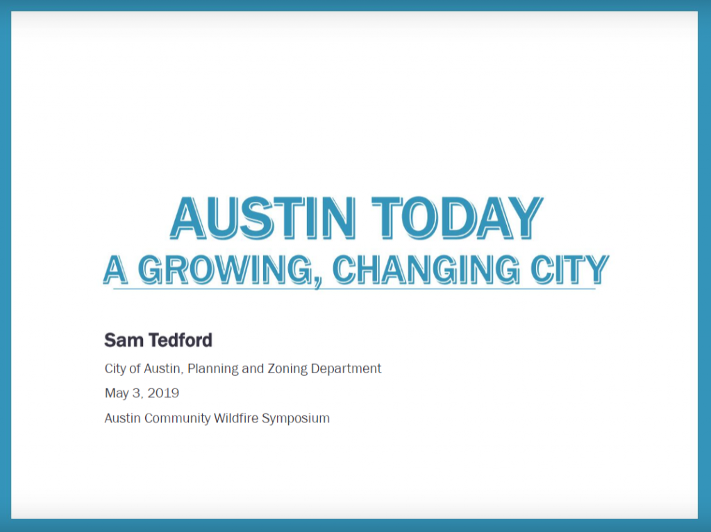 Slide that reads "Austin Today: A Growing City"