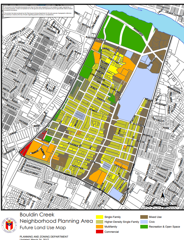 map of the Bouldin Neighborhood