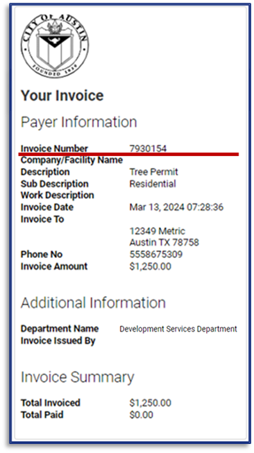 Payer Information sample