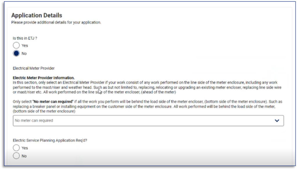 Application Details dialog box.