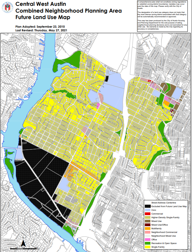 map of Central West Austin Neighborhood