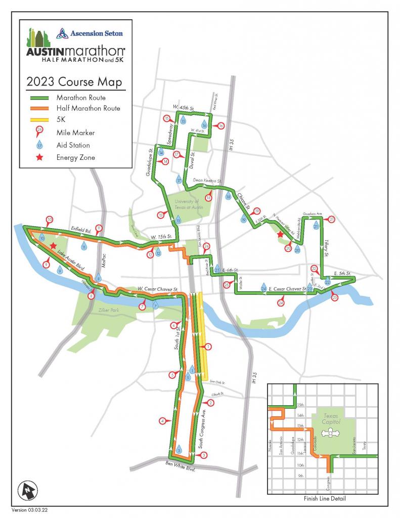 Austin Marathon Route Map