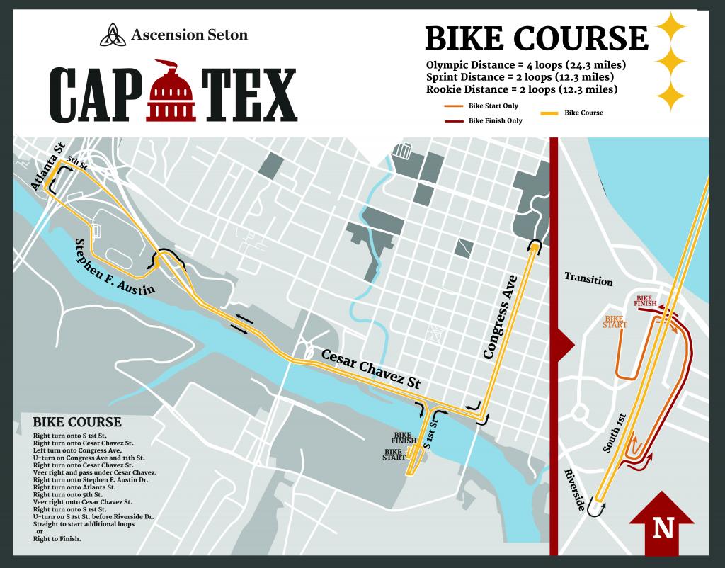 CapTex Tri Bike Course Map