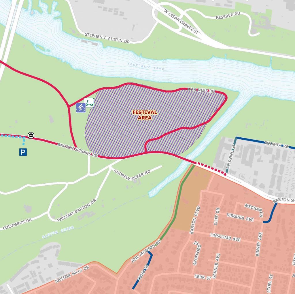 Kite Festival Street Closures Map