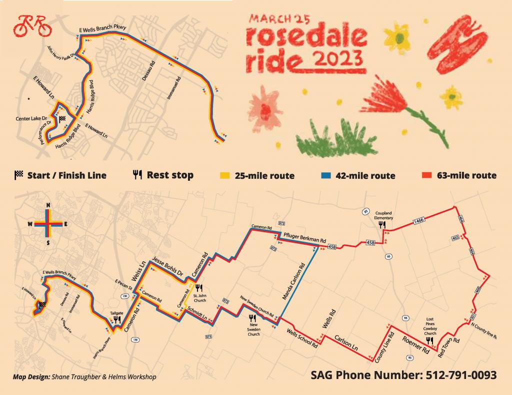 Rosedale Ride Route Map