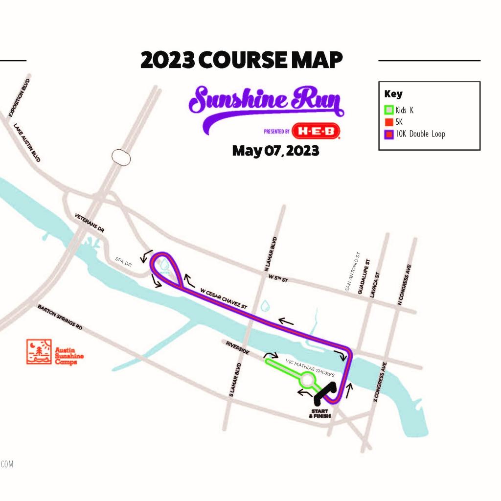 Sunshine Run Route Map