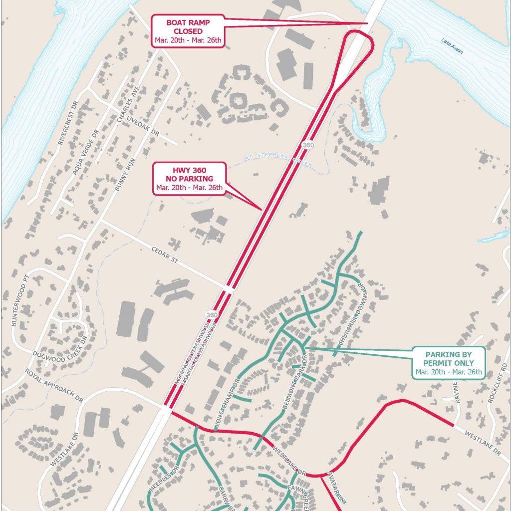 Dell Match Play WGC Street Closure Map