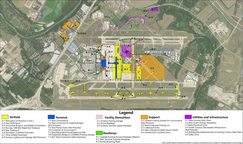 Map of projects reviewed in the environmental assessment 