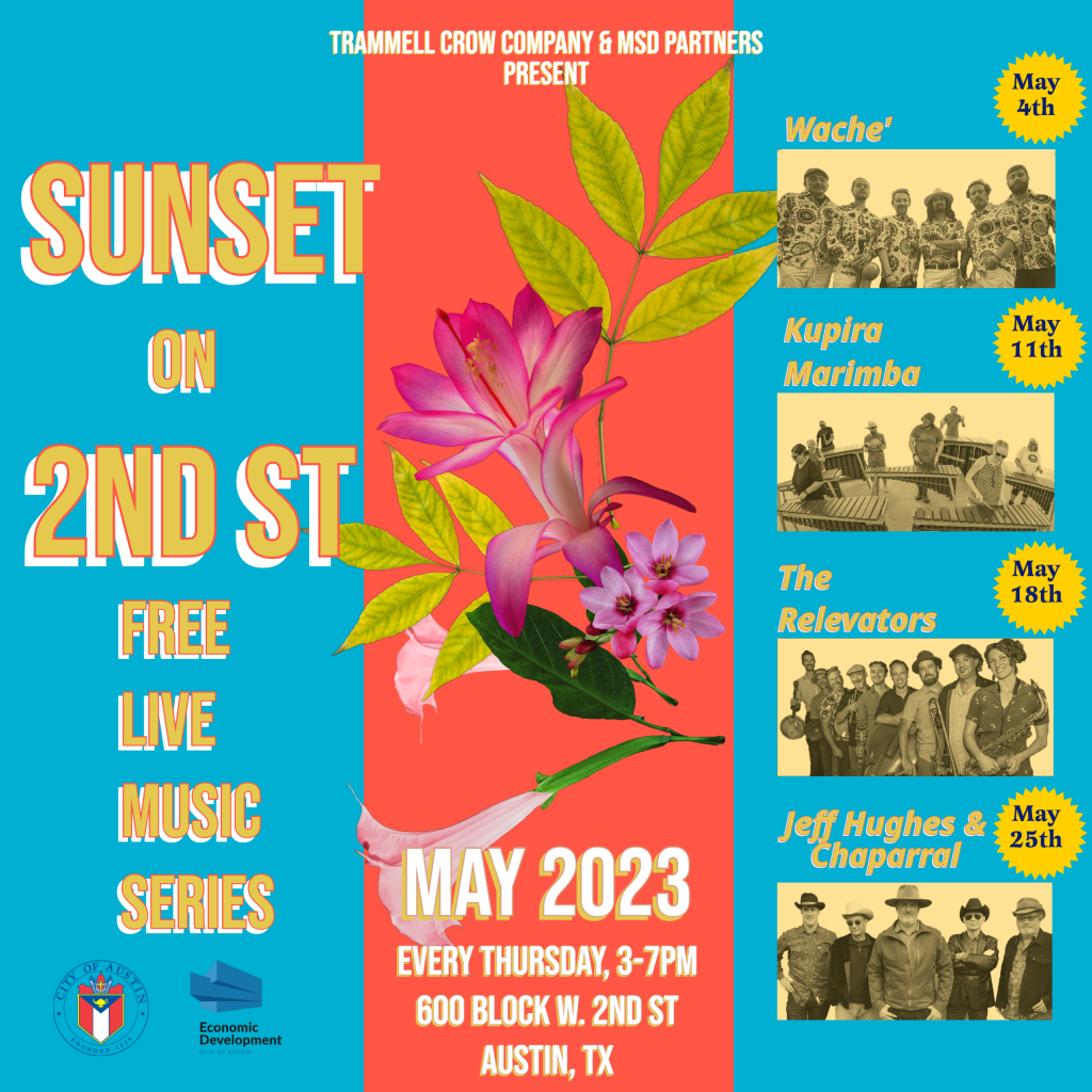 Sunset on 2nd St Live Music Series Poster